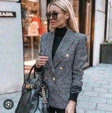 Zara Check Blazer Jacket