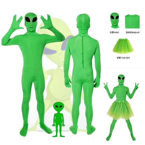 Kids green alien - alien, morphsuit