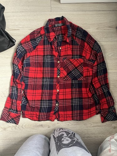Primark red checkered flannel - red,