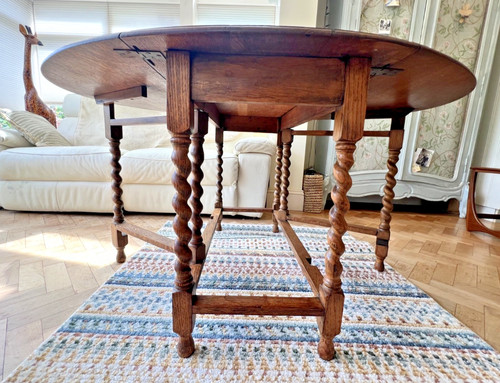 Barley twist solid oak - barley, oval