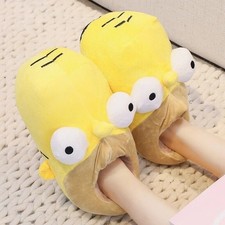Homer Simpson 3D Novelty Slippers – UK Sizes 2-7 Funny Head Shaped Gift