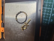 18k Or 22k But High Gold Content  Yellow Gold Ankh Cross Charm 37 X 14MM 1.64 