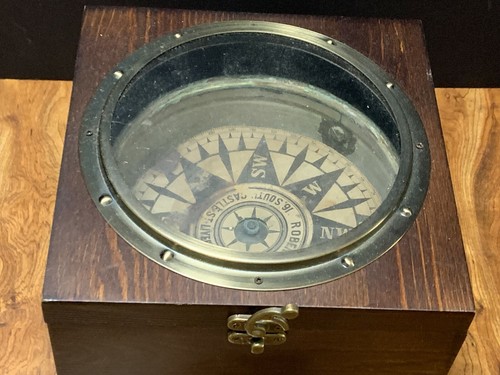 Antique english ships compass - english,