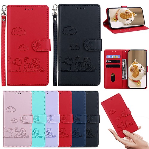Leather cat wallet phone - wallet,