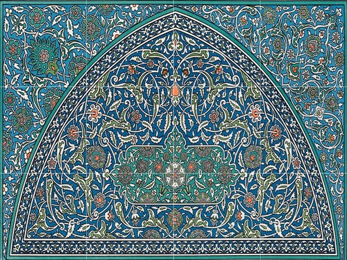 Mosaic ceramic panel - ceramic, arabic