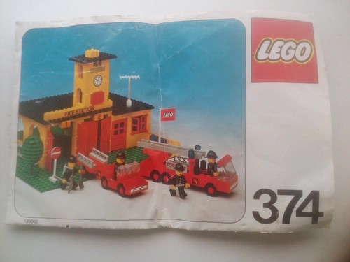 Lego fire station 374 vintage - station,