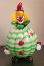 Murano Clown Art Glass Pumpkin