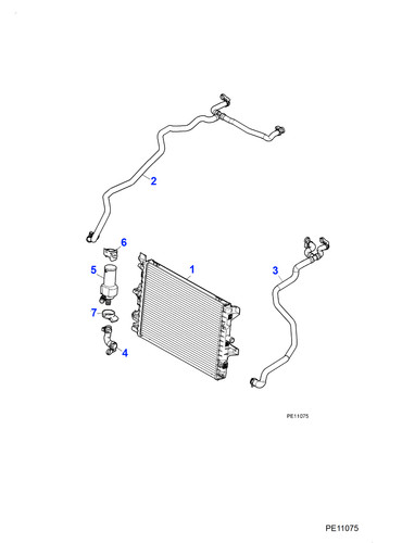 Jaguar return hose 0 - hose, xk