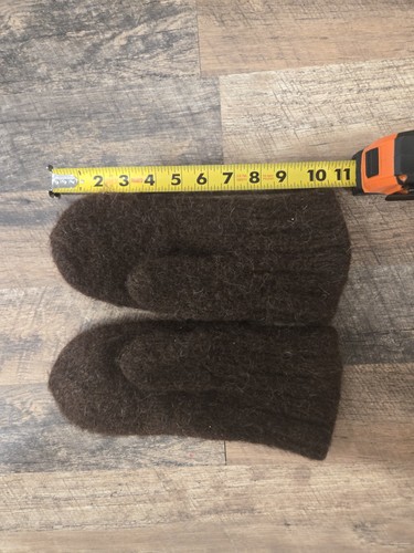 Boiled wool mittens large - wool,