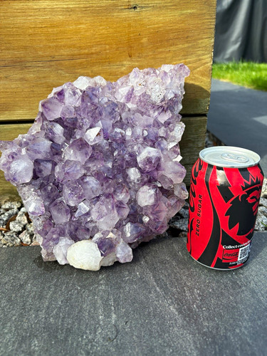 Large natural amethyst crystal - natural,