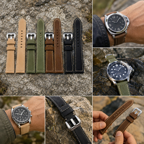 Extended leather watch - extended,