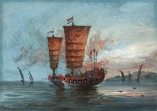 Chinese junk ship sea - ship,