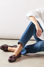 Wallis Oxblood Loafers Womens Daywear Flats