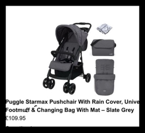 Puggle starmax pushchair with - pushchair,