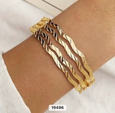 Wide Gold Bangle Bracelet