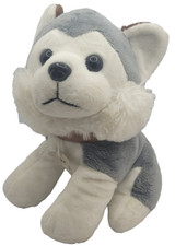 ICE Siberian Husky Puppy Dog 10"Cuddly Plush Cuddly Soft Toy Teddy  Husky Dog
