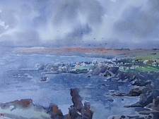 Shetland Landscape Watercolour Painting - Signed Original 