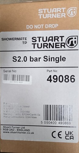 Single shower pump bar - pump, 2.0