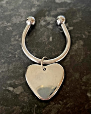 Silver Metal Heart Keyring - Tiffany Style 