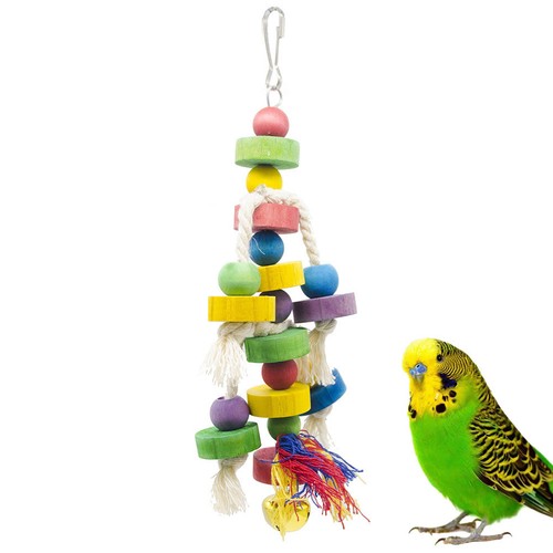 Bamboo parrot block - bamboo, toy