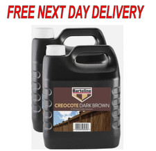 2 x Bartoline Creocote Oil Based Timber Treatment Dark Brown Creosote 4L