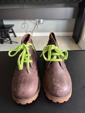 Camper leather shoes brown eu 35 uk 2.5 green laces