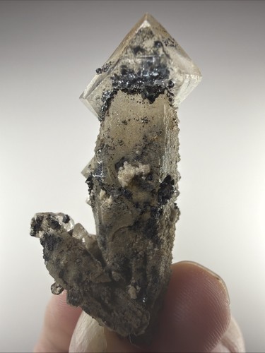 Quartz scepter with - scepter, marcasite