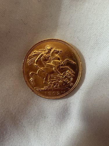 Edward vii 1902 gold sovereign - vii,