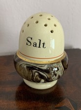 Moorcroft MacIntyre & Co Mocha Cream Ware Salt Pot/Shaker Swirled Marbled Glaze 