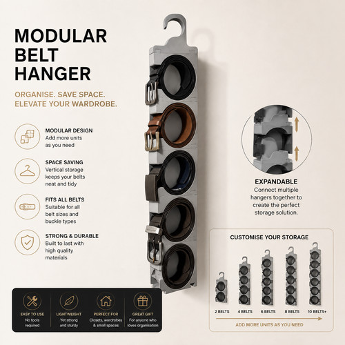 Modular belt holder organizer - belt,