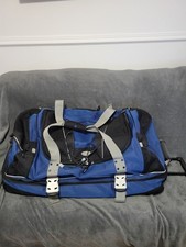 Samsonite 2-Wheeled Rolling Duffel Bag 2 Compartment Blue Black 80cm x 45cm VGC