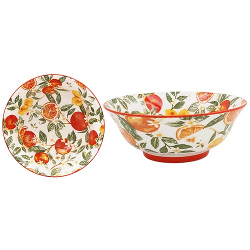 Fine china bowl 21cm oranges - fine,