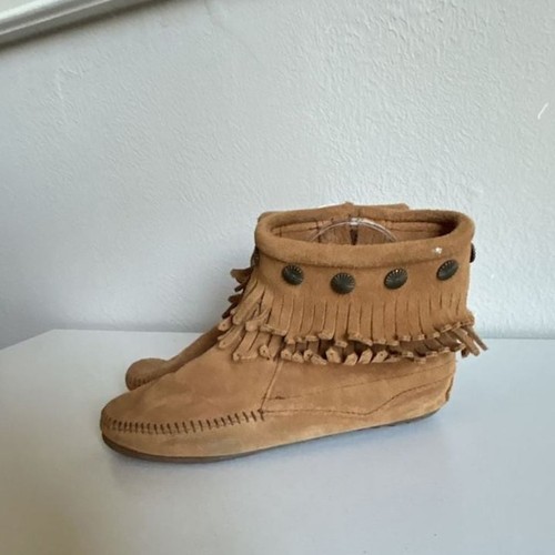 Minnetonka suede fringe ankle - minnetonka,