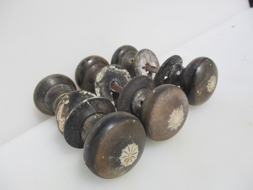 Antique wooden door - door, knobs