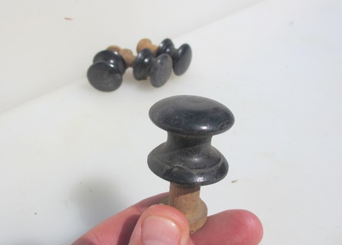 Vintage wooden dresser knobs - vintage,