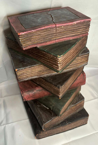 Vintage wooden faux book - book, stack