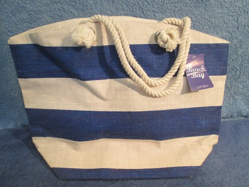 Jute beach bag blue - beach,