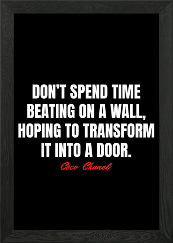 Coco chanel quotes framed wall - framed,