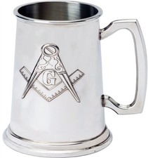 Tankard With Embossed Masonic