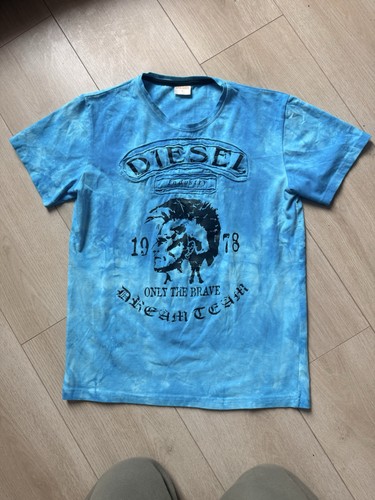 Blue tie dye diesel shirt - tie-dye,