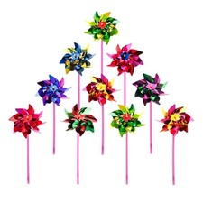 50PCS Windmill Party Toys Children Pinwheels Toy Rainbow Spinners Yard