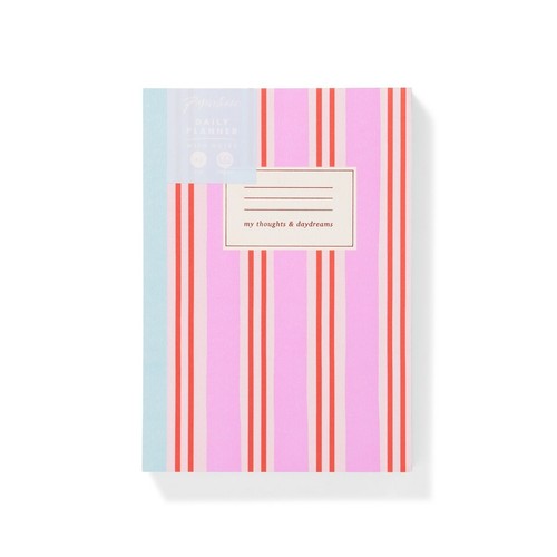 Paperchase pink red - stripey, a5