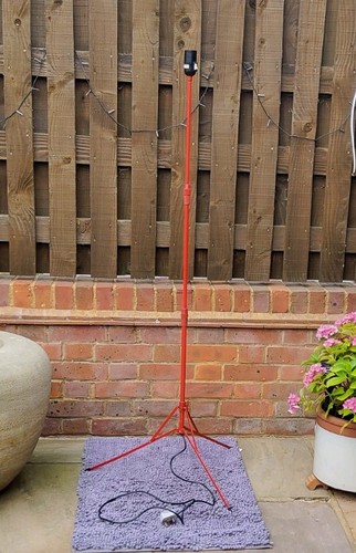 Red metal folding - red, lamp