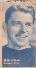 1947 Carreras Turf Cigarette Card - 50 Film Stars - Ronald Reagan - No.27
