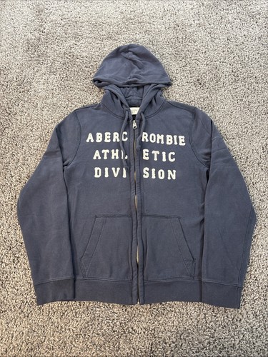 Abercrombie hoodie mens blue - l,