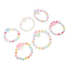  6 Pcs Children's Bracelet Beads Toddler Bracelets for Girls Plastic