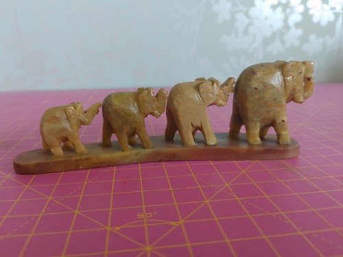 Carved stone elephants - 4,
