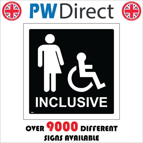 Sign inclusive disabled toilet - inclusive,