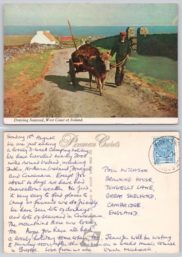 C34069 donkey cart and seaweed - c34069,