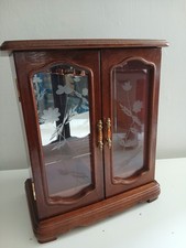 VINTAGE MELE wooden Jewellery Box  10 X 9 X 5 Inch Wardrobe Mirror